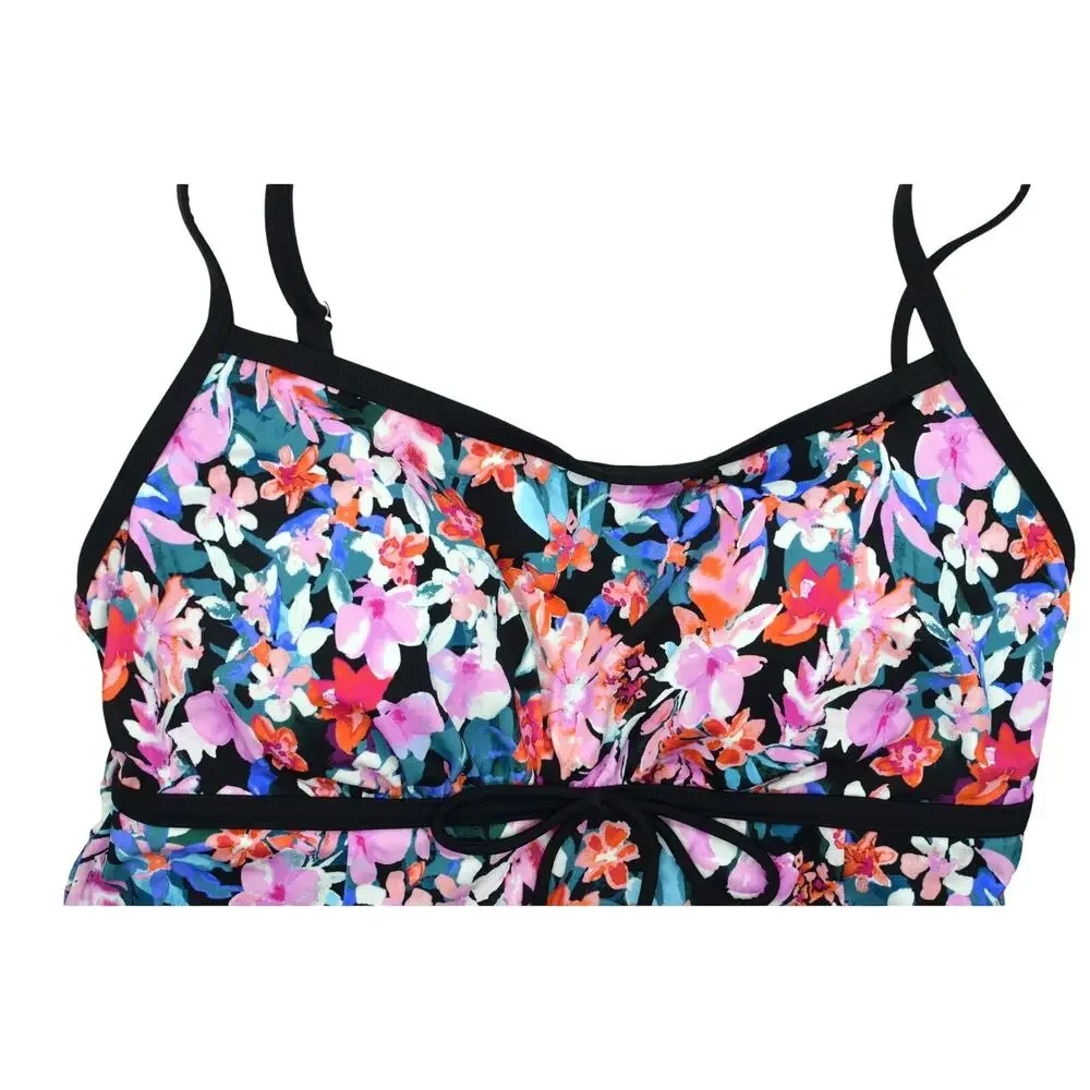 Swim Solutions Women's Blushing Empire Swimdress In Floral Multi - Picture 3 of 7